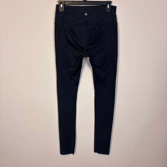 Athleta Black High Waisted Spandex Athletic Leggings Small - Picture 2 of 8
